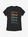 Disney Classic Rainbow Stacked Womens T-Shirt, BLACK, hi-res