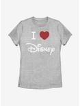 Disney Classic I Heart Disney Womens T-Shirt, ATH HTR, hi-res