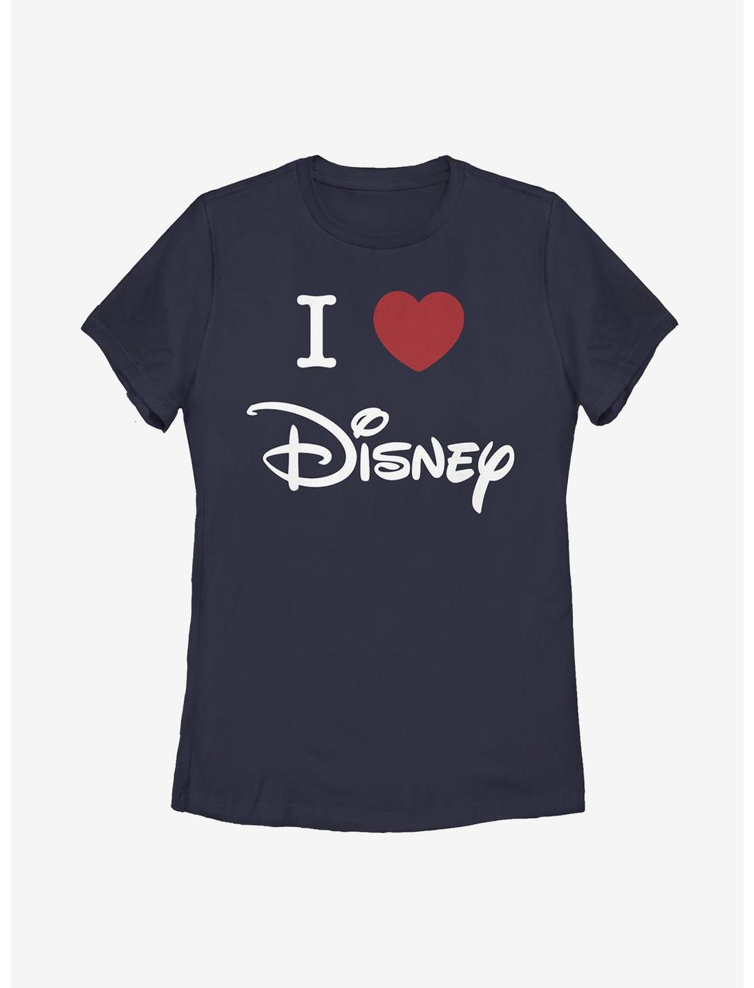 Disney Classic I Heart Disney Womens T-Shirt, NAVY, hi-res