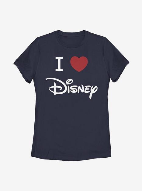 Disney Classic I Heart Disney Womens T-Shirt - BLUE | BoxLunch