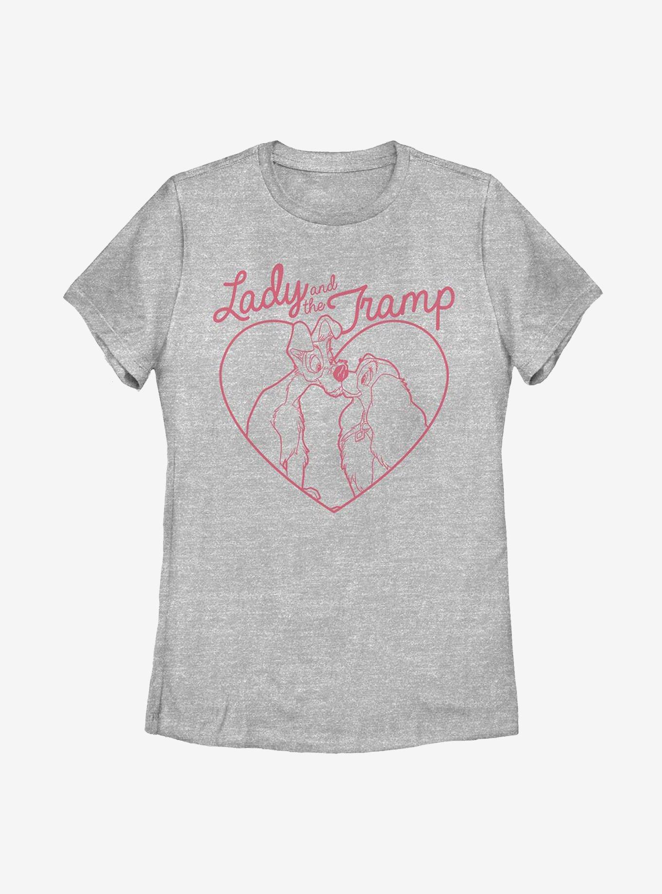 Disney Lady And The Tramp Love Pups Womens T-Shirt