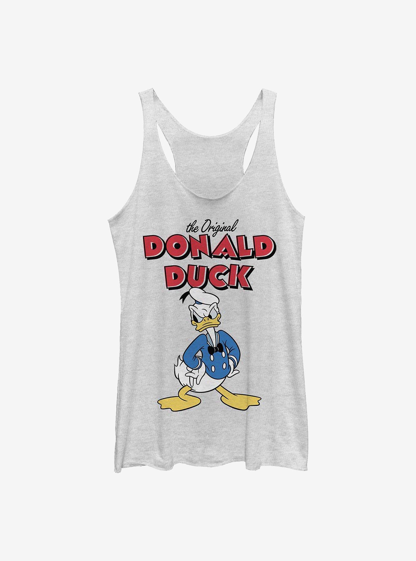 Disney Donald Duck Mad Donald Womens Tank Top, WHITE HTR, hi-res