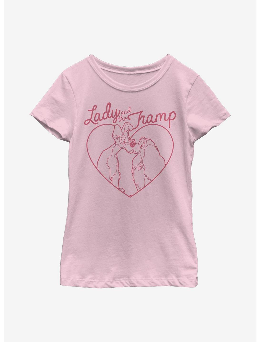 Disney Lady And The Tramp Love Pups Youth Girls T-Shirt, PINK, hi-res