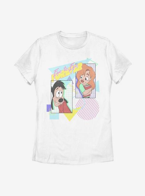 Disney A Goofy Movie Eye To Eye 80's Womens T-Shirt - WHITE | BoxLunch