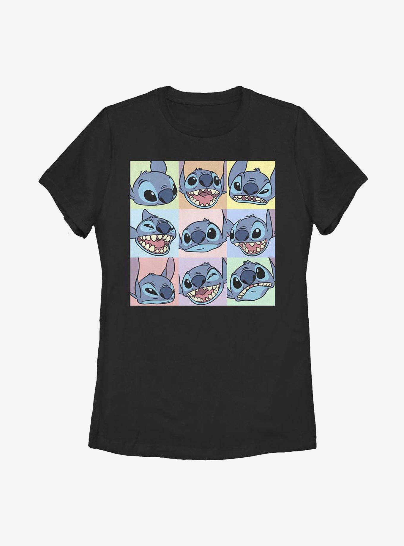 Disney Lilo And Stitch Nine Box Stitch Womens TShirt BLACK BoxLunch