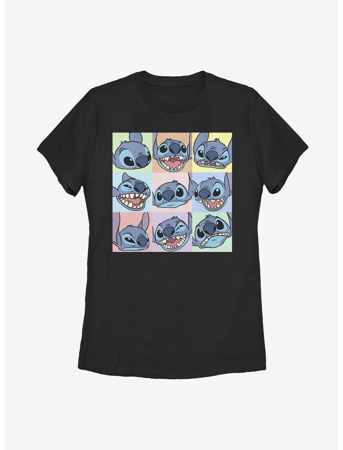 Disney Lilo And Stitch Nine Box Stitch Womens T-Shirt, BLACK, hi-res