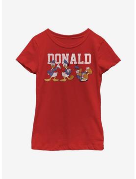 Disney Donald Duck Poses Youth Girls T-Shirt, , hi-res