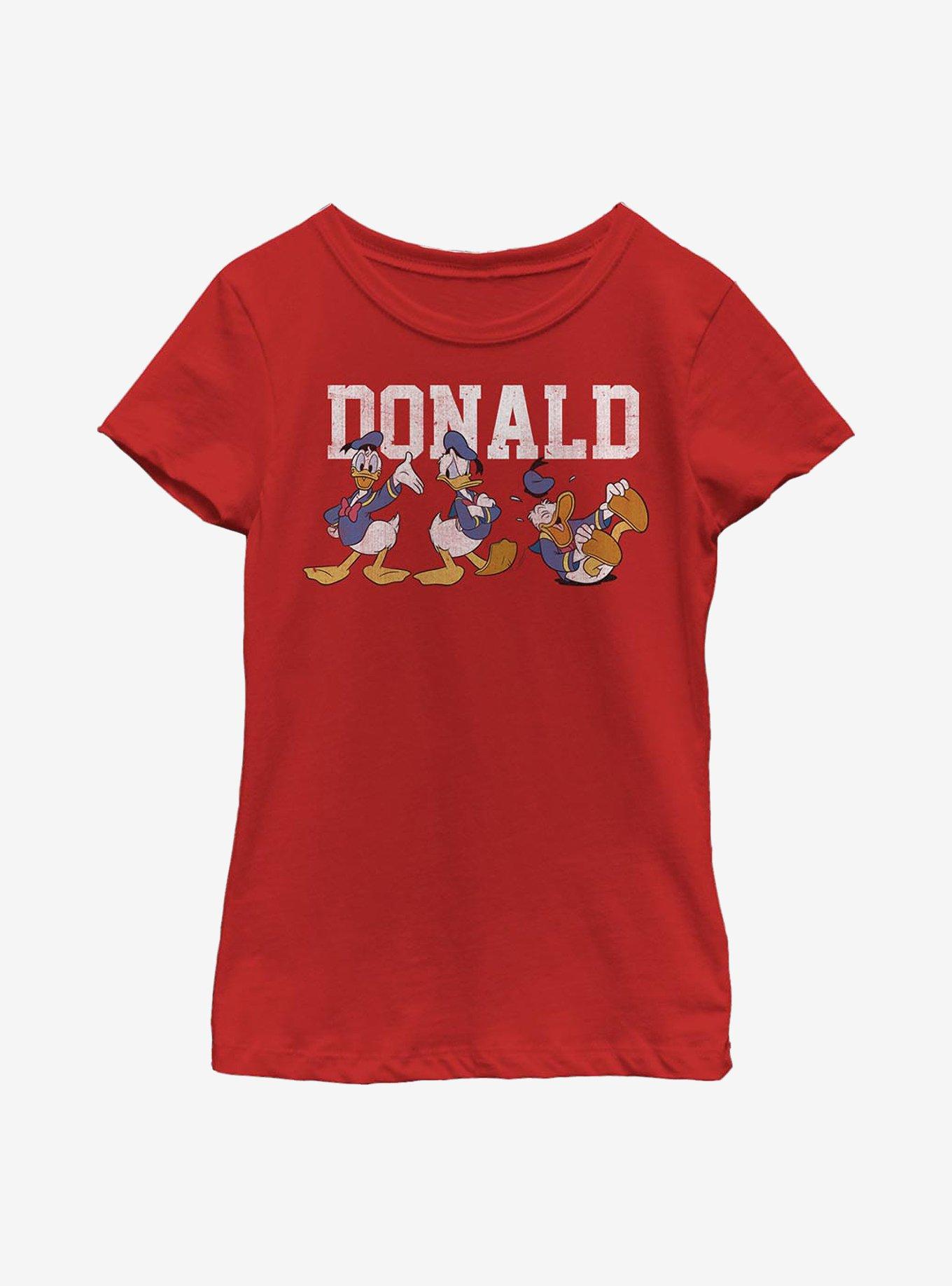 Disney Donald Duck Poses Youth Girls T-Shirt, , hi-res