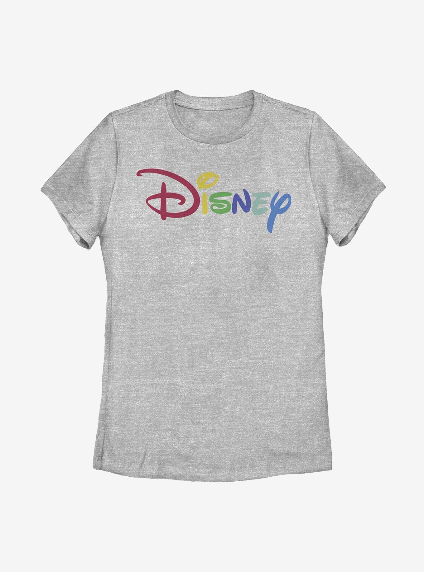 Disney Classic Rainbow Script Womens T-Shirt, ATH HTR, hi-res