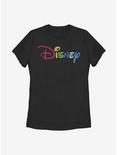 Disney Classic Rainbow Script Womens T-Shirt, BLACK, hi-res