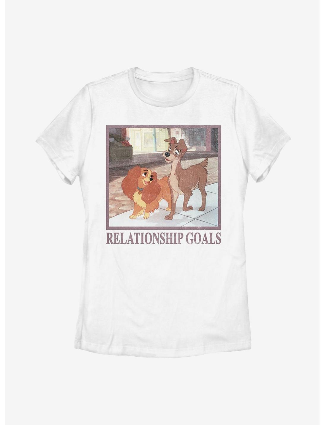 Disney Lady And The Tramp Relationship Goals Womens T-Shirt, WHITE, hi-res