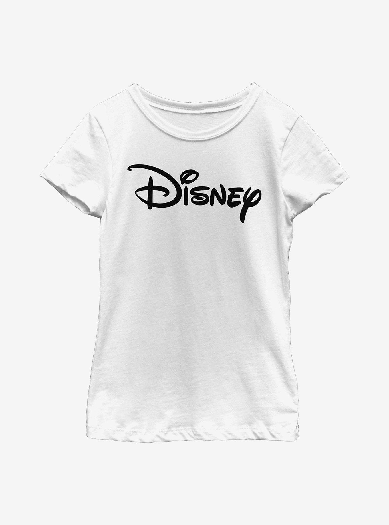 Disney Classic Basic Disney Logo Youth Girls T-Shirt, WHITE, hi-res