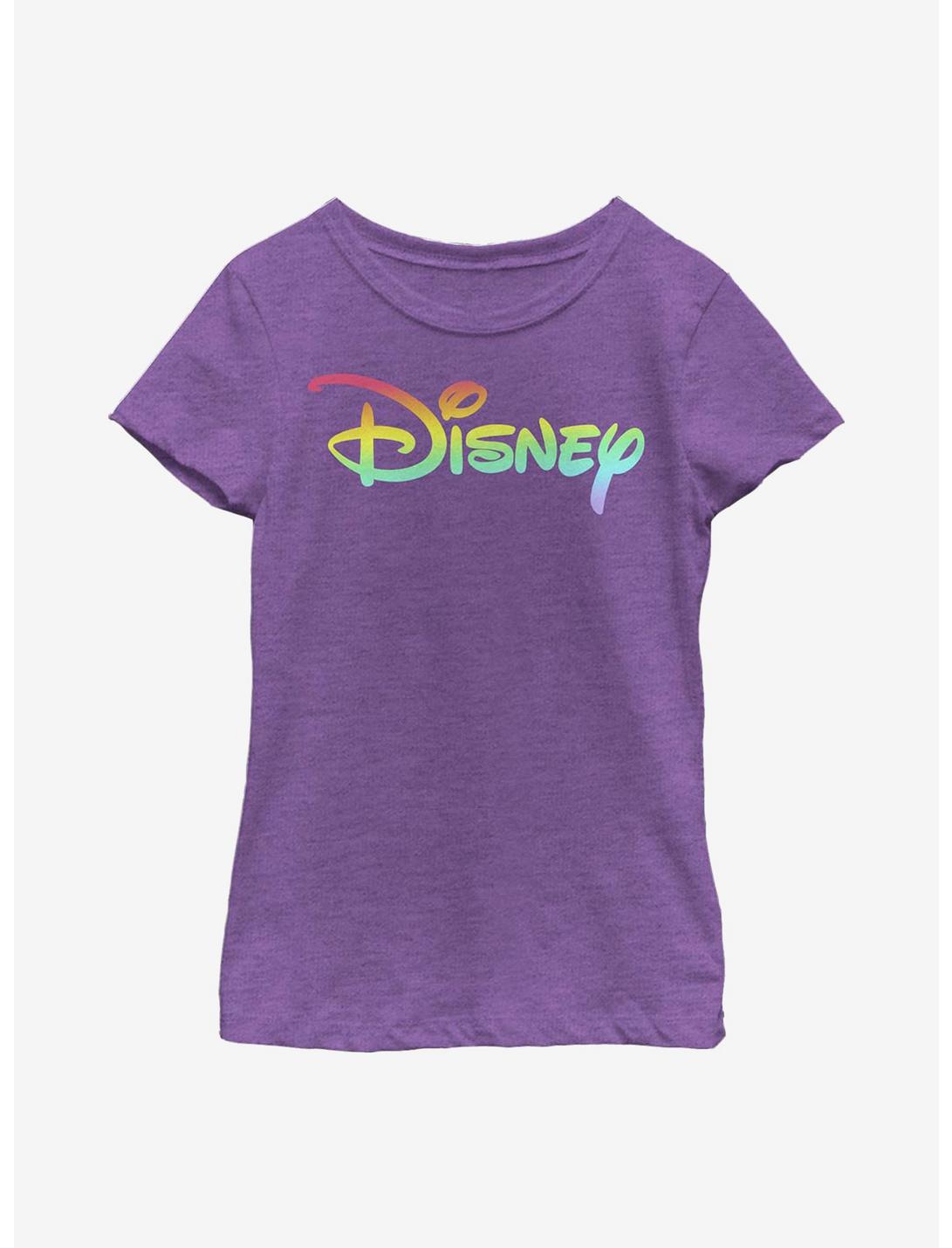 Disney Classic Rainbow Fill Youth Girls T-Shirt, PURPLE BERRY, hi-res