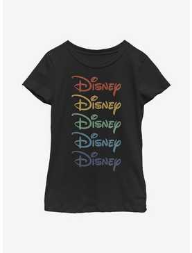 Disney Classic Rainbow Stacked Youth Girls T-Shirt, , hi-res