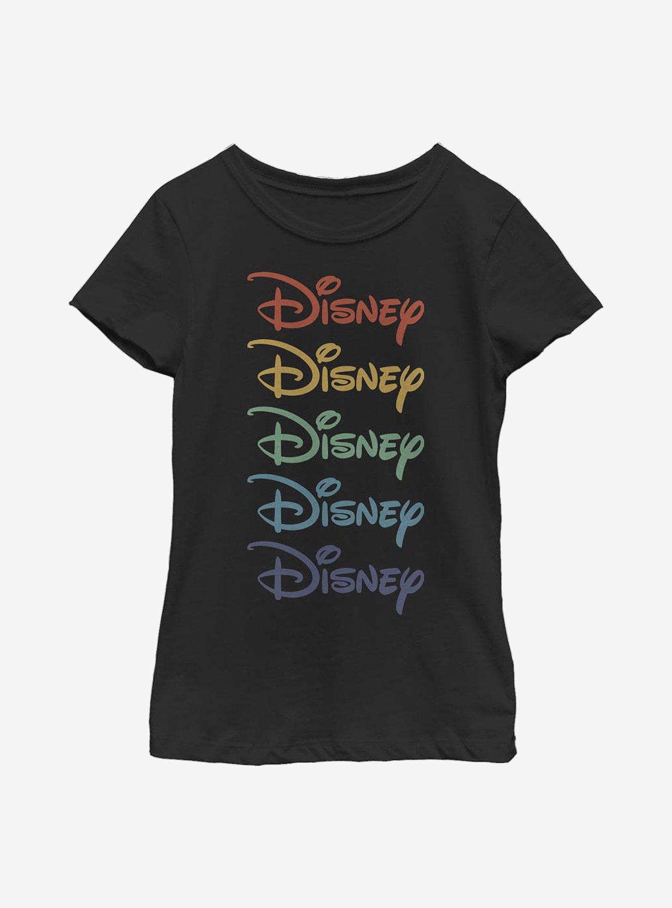 Disney Classic Rainbow Stacked Youth Girls T-Shirt, , hi-res