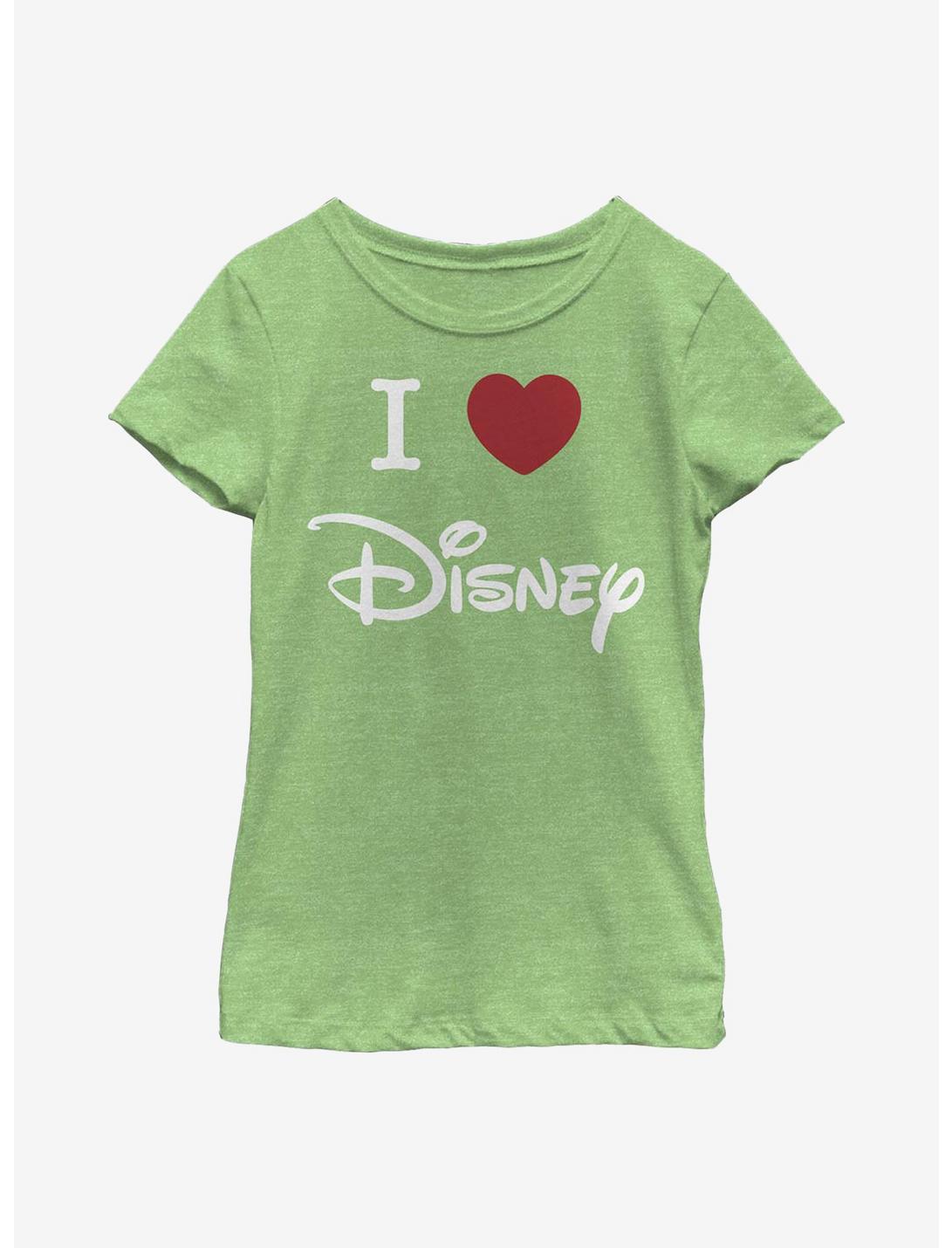 Disney Classic I Heart Disney Youth Girls T-Shirt, GRN APPLE, hi-res
