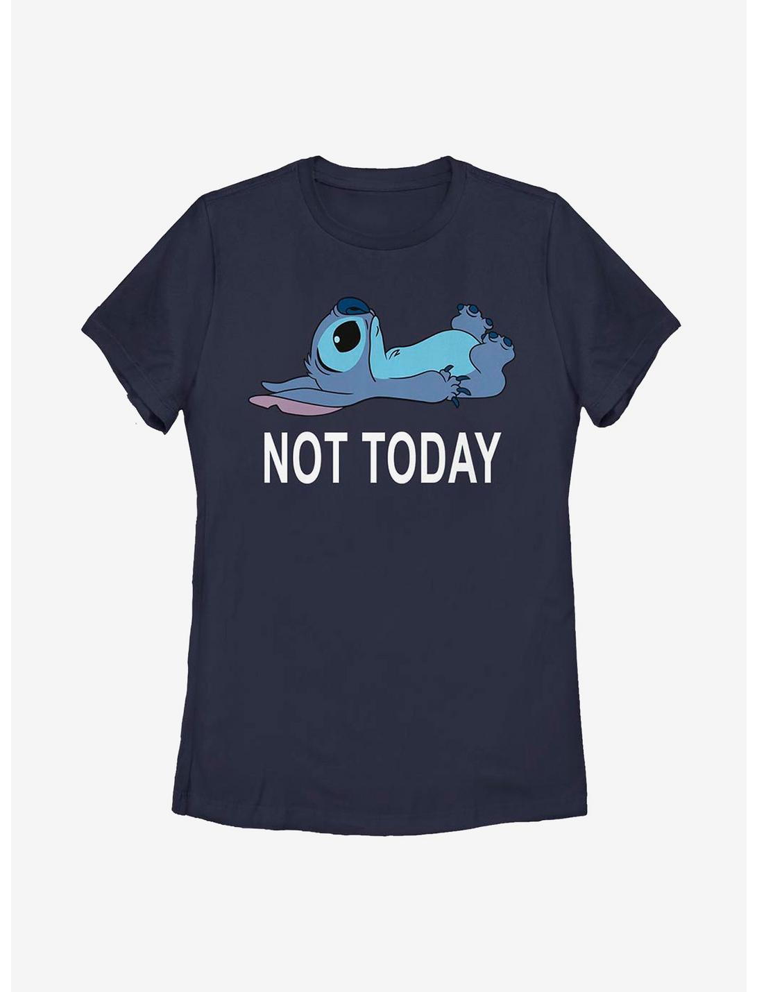 Disney Lilo And Stitch Not Today Womens T-Shirt, NAVY, hi-res