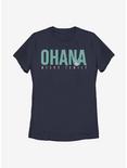 Disney Lilo And Stitch Ohana Bold Womens T-Shirt, NAVY, hi-res