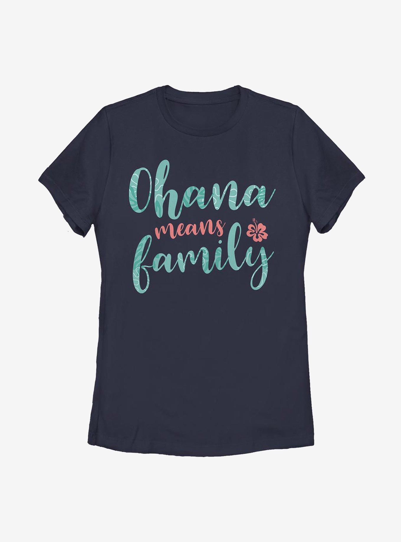Disney Lilo And Stitch Ohana Script Womens T-Shirt, , hi-res