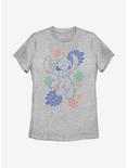 Disney Lilo And Stitch Retro Tropical Tonal Womens T-Shirt, ATH HTR, hi-res