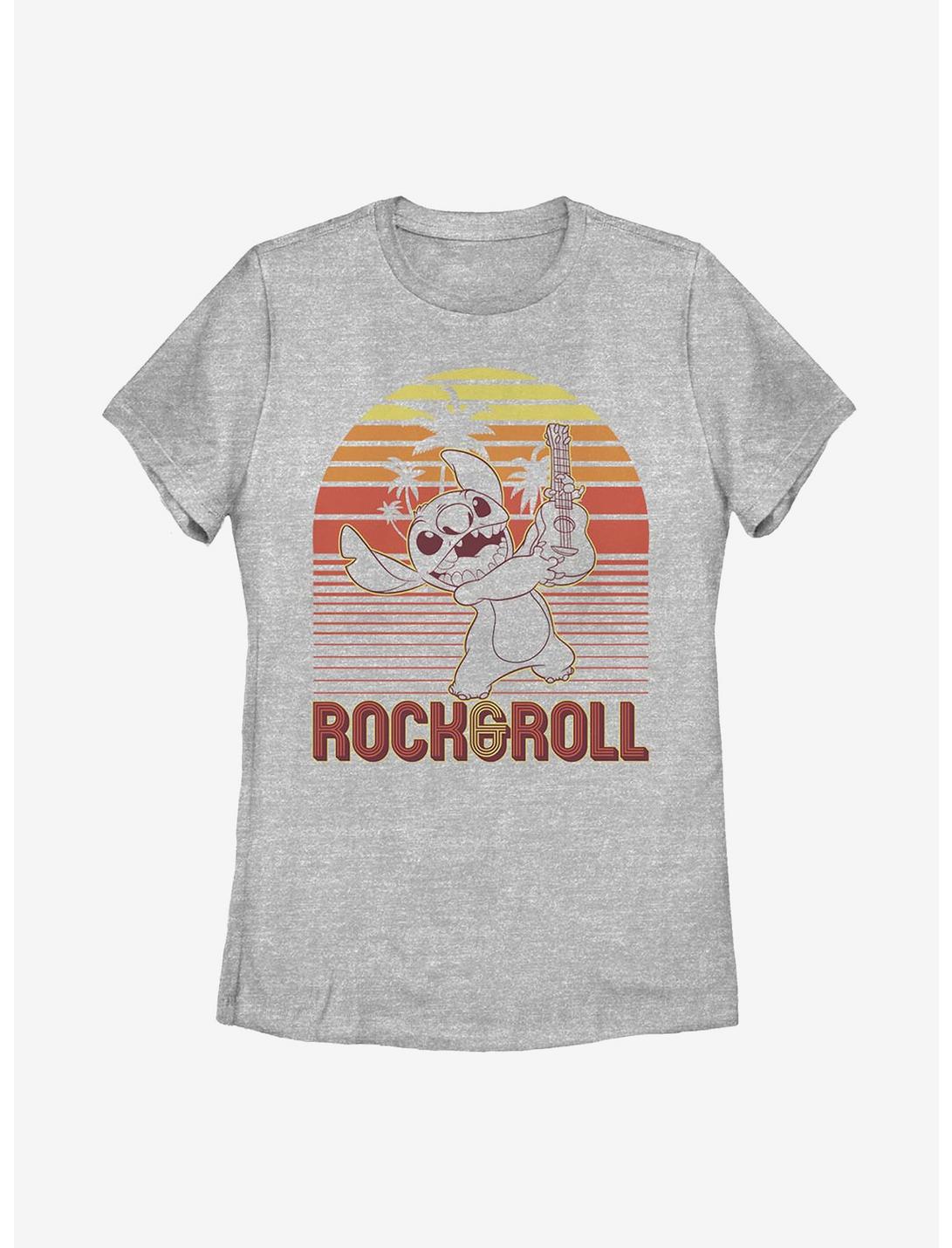 Disney Lilo And Stitch Rock And Roll Womens T-Shirt, ATH HTR, hi-res