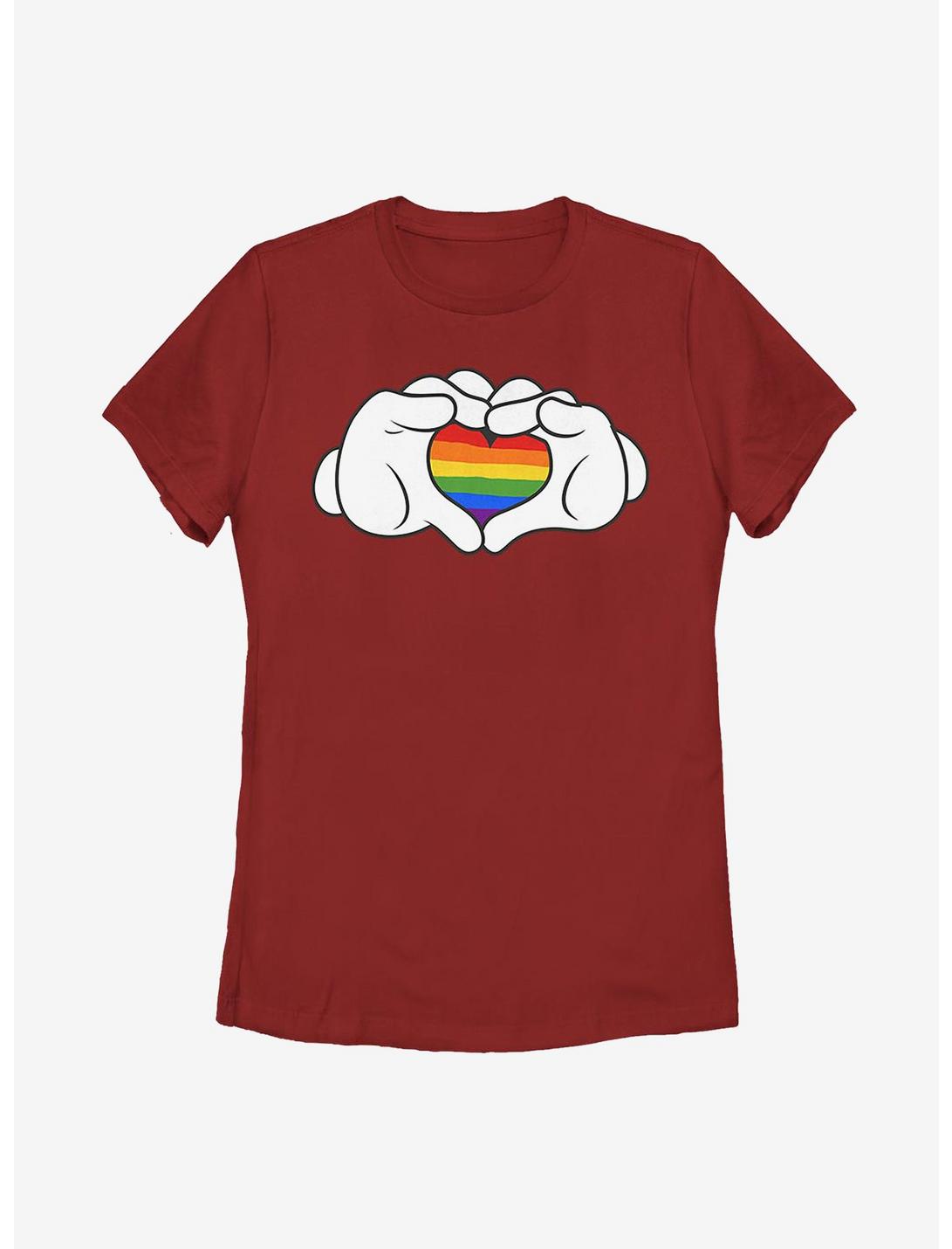 Disney Mickey Mouse Rainbow Love Womens T-Shirt, RED, hi-res