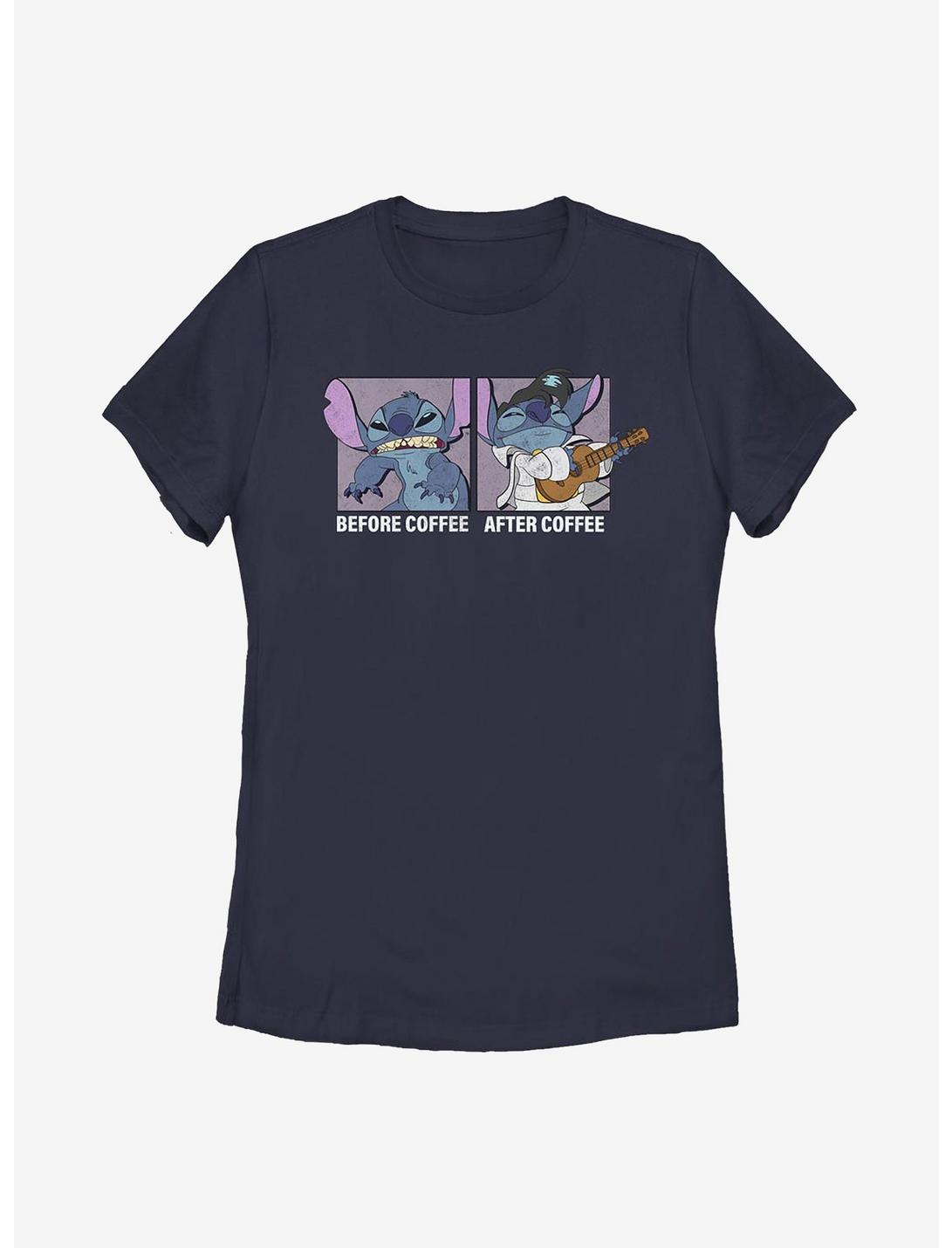 Disney Lilo And Stitch Coffee Womens T-Shirt, NAVY, hi-res