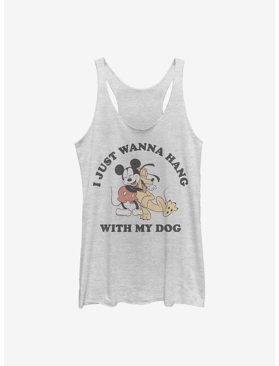 Disney Mickey Mouse Pluto Puppy Love Womens Tank Top, WHITE HTR, hi-res