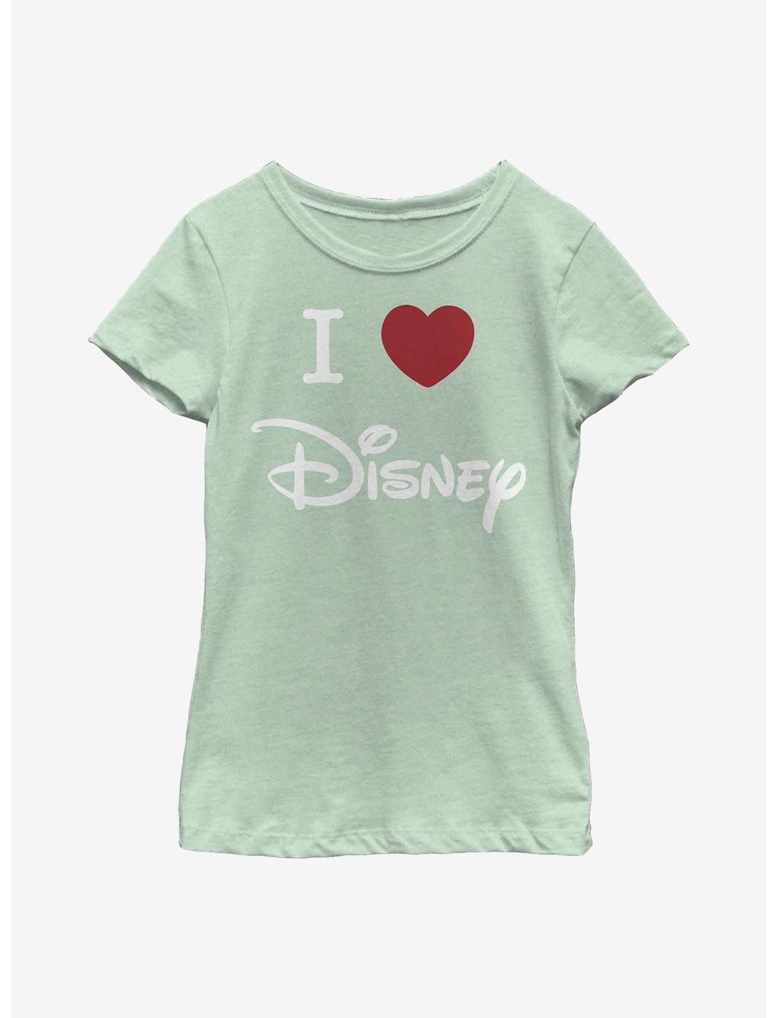 Disney Classic I Heart Disney Youth Girls T-Shirt, MINT, hi-res