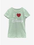 Disney Classic I Heart Disney Youth Girls T-Shirt, MINT, hi-res