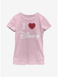 Disney Classic I Heart Disney Youth Girls T-Shirt, PINK, hi-res