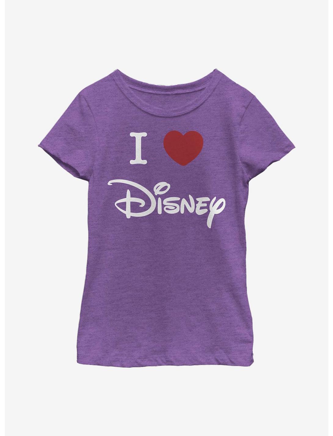 Disney Classic I Heart Disney Youth Girls T-Shirt, PURPLE BERRY, hi-res