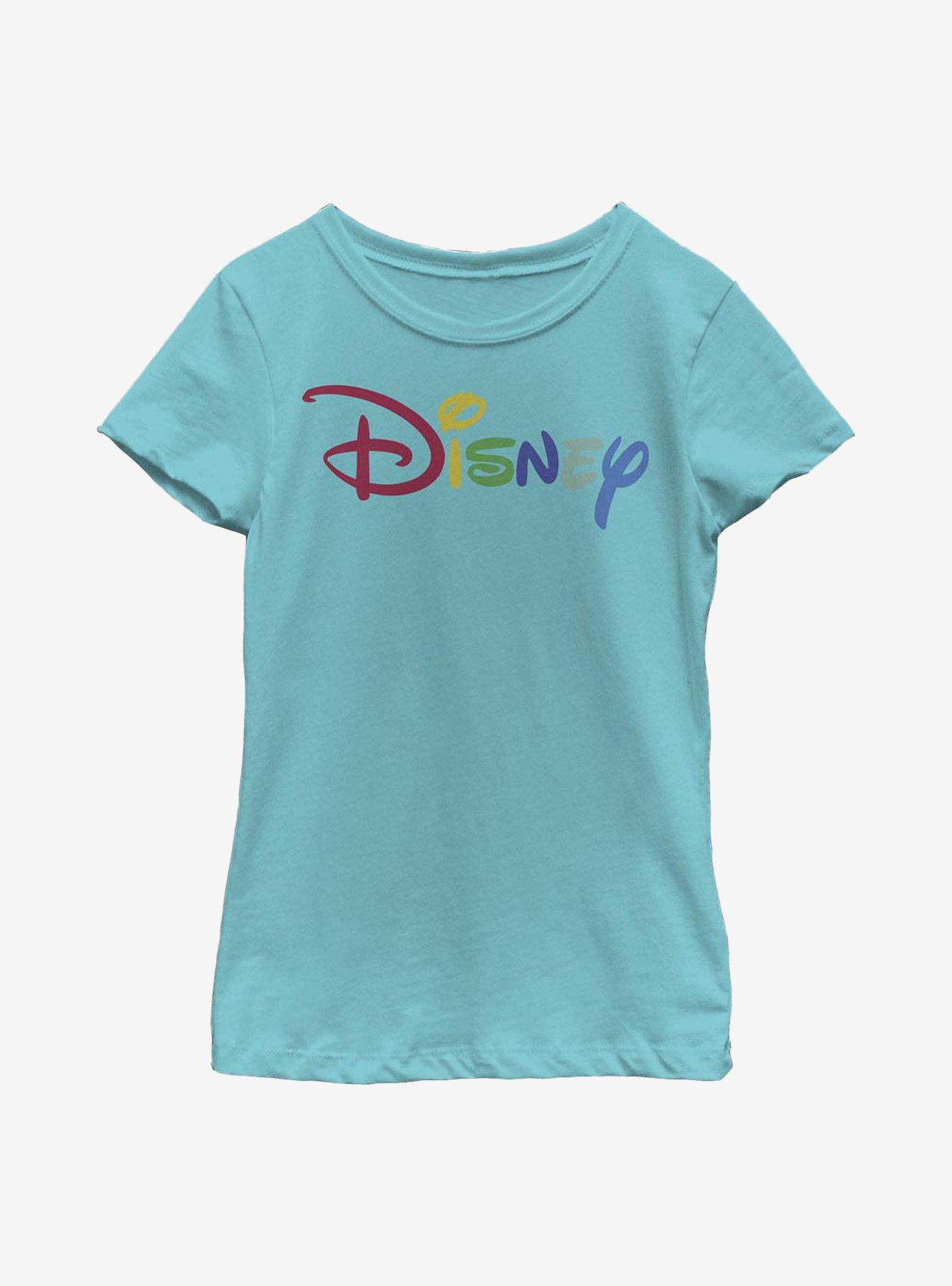 Disney Classic Rainbow Script Youth Girls T-Shirt, , hi-res