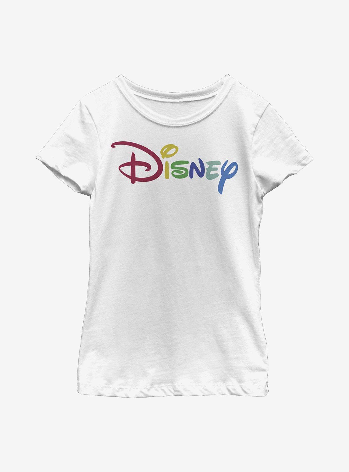 Disney Classic Rainbow Script Youth Girls T-Shirt, , hi-res