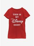 Disney Classic My Disney Shirt Youth Girls T-Shirt, RED, hi-res