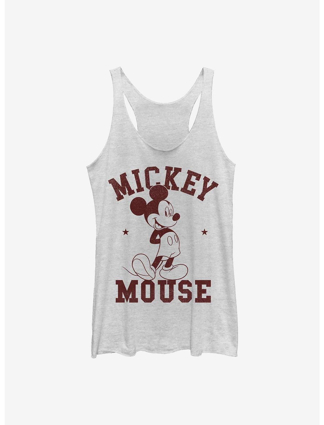 Disney Mickey Mouse Goes To College Womens Tank Top, WHITE HTR, hi-res