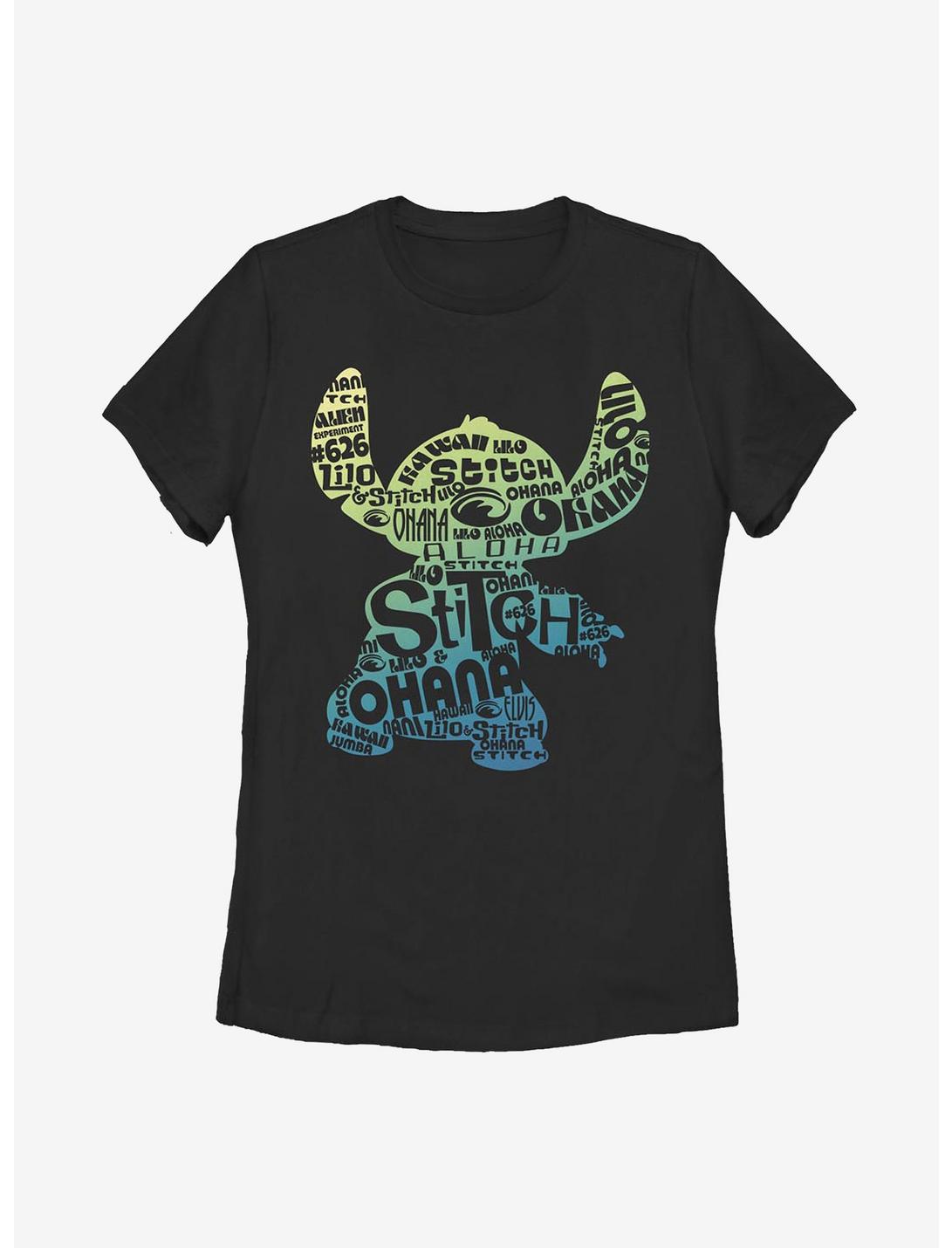 Disney Lilo And Stitch Fill Womens T-Shirt, BLACK, hi-res