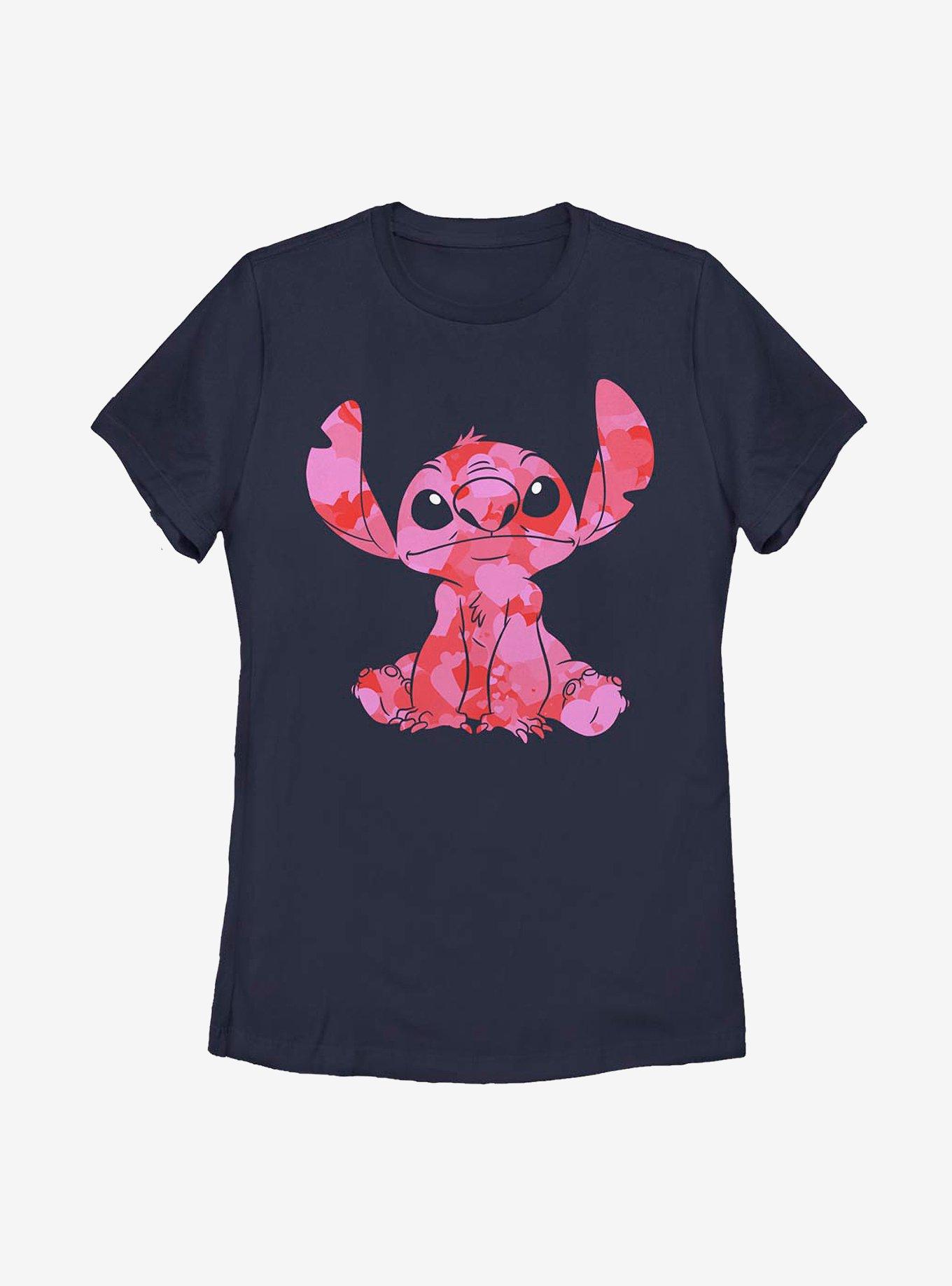 Disney Lilo And Stitch Heart Fill Womens T-Shirt, , hi-res