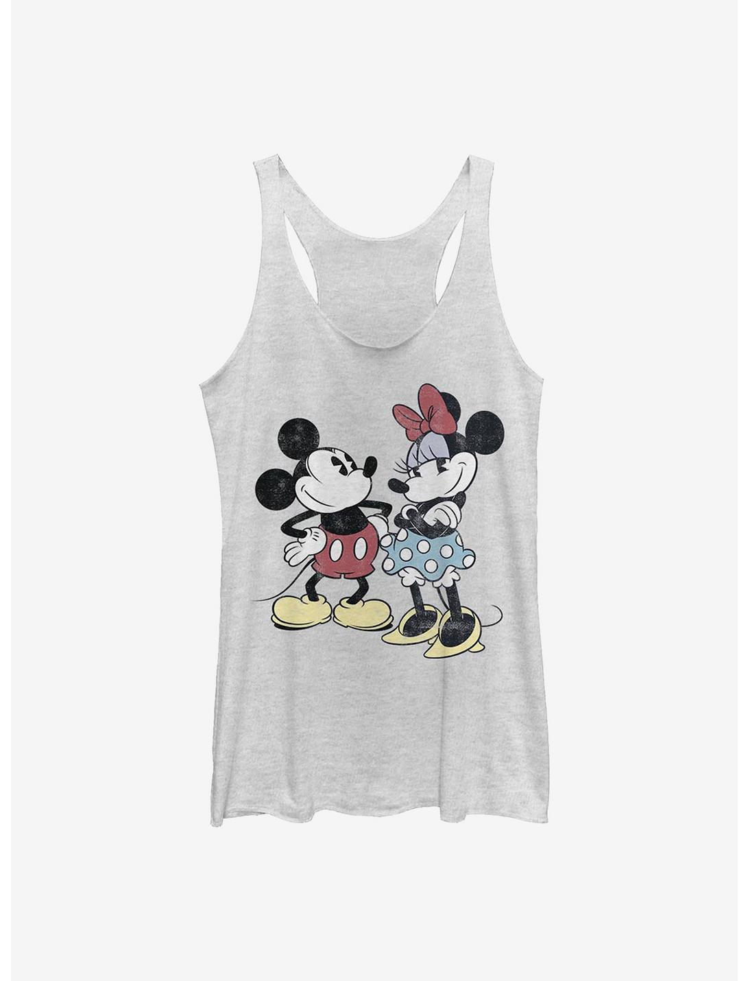 Disney Mickey Mouse Minnie Retro Womens Tank Top, WHITE HTR, hi-res