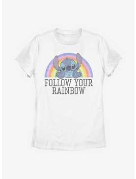 Disney Lilo And Stitch Follow Your Rainbow Womens T-Shirt, , hi-res