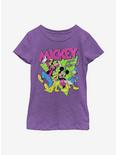 Disney Mickey Mouse Fab Four Youth Girls T-Shirt, PURPLE BERRY, hi-res