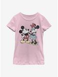 Disney Mickey Mouse Minnie Retro Youth Girls T-Shirt, PINK, hi-res