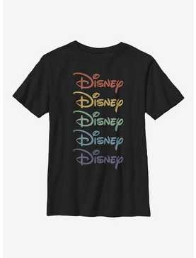 Disney Classic Rainbow Stacked Youth T-Shirt, , hi-res