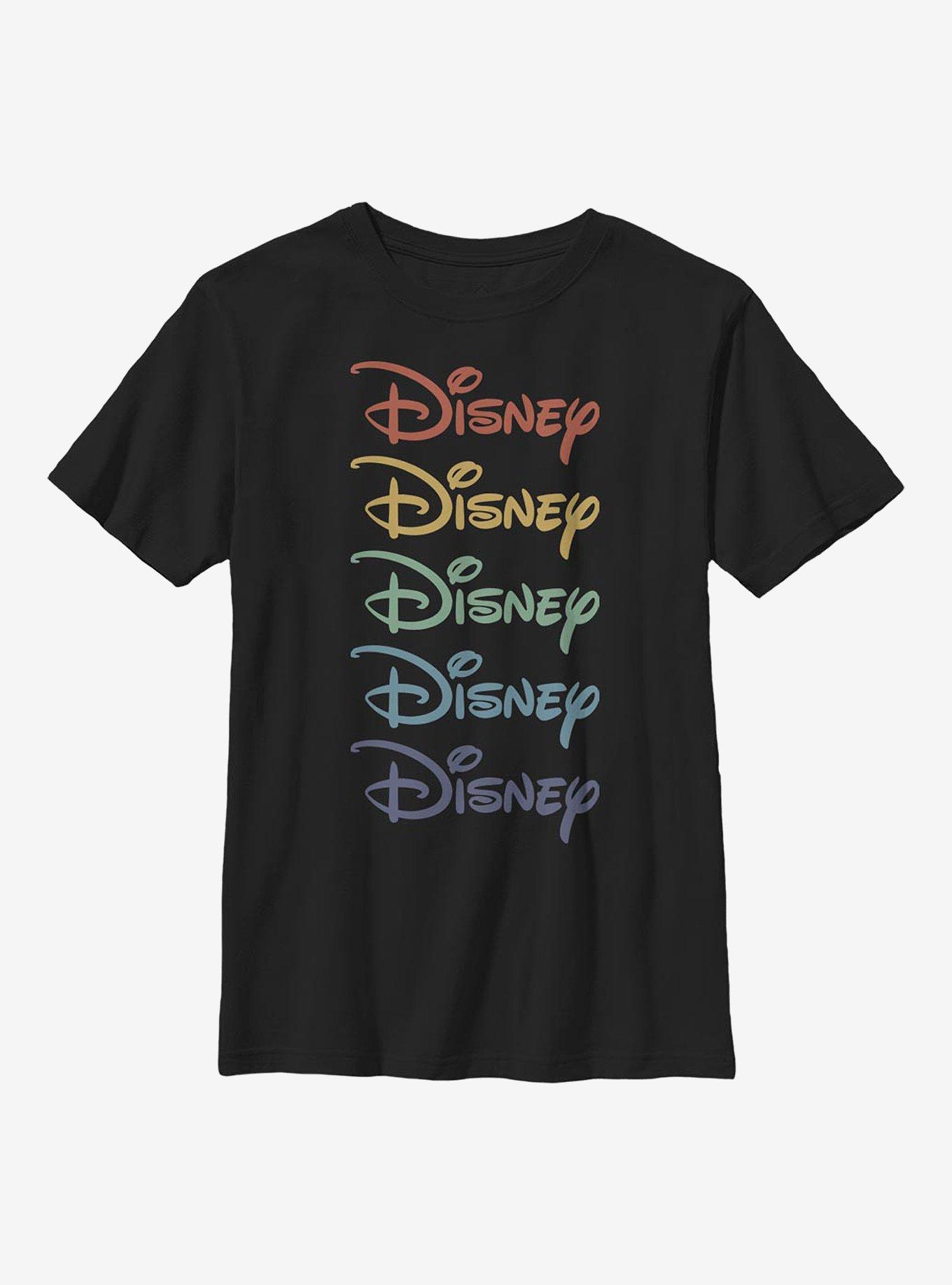 Disney Classic Rainbow Stacked Youth T-Shirt, , hi-res