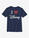Disney Classic I Heart Disney Youth T-Shirt, NAVY, hi-res