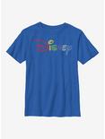 Disney Classic Rainbow Script Youth T-Shirt, ROYAL, hi-res