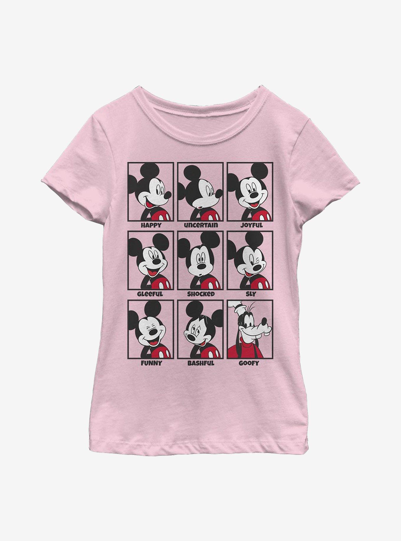 Disney Mickey Mouse Mood Youth Girls T-Shirt, PINK, hi-res