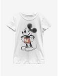 Disney Mickey Mouse Watercolor Mouse Youth Girls T-Shirt, WHITE, hi-res