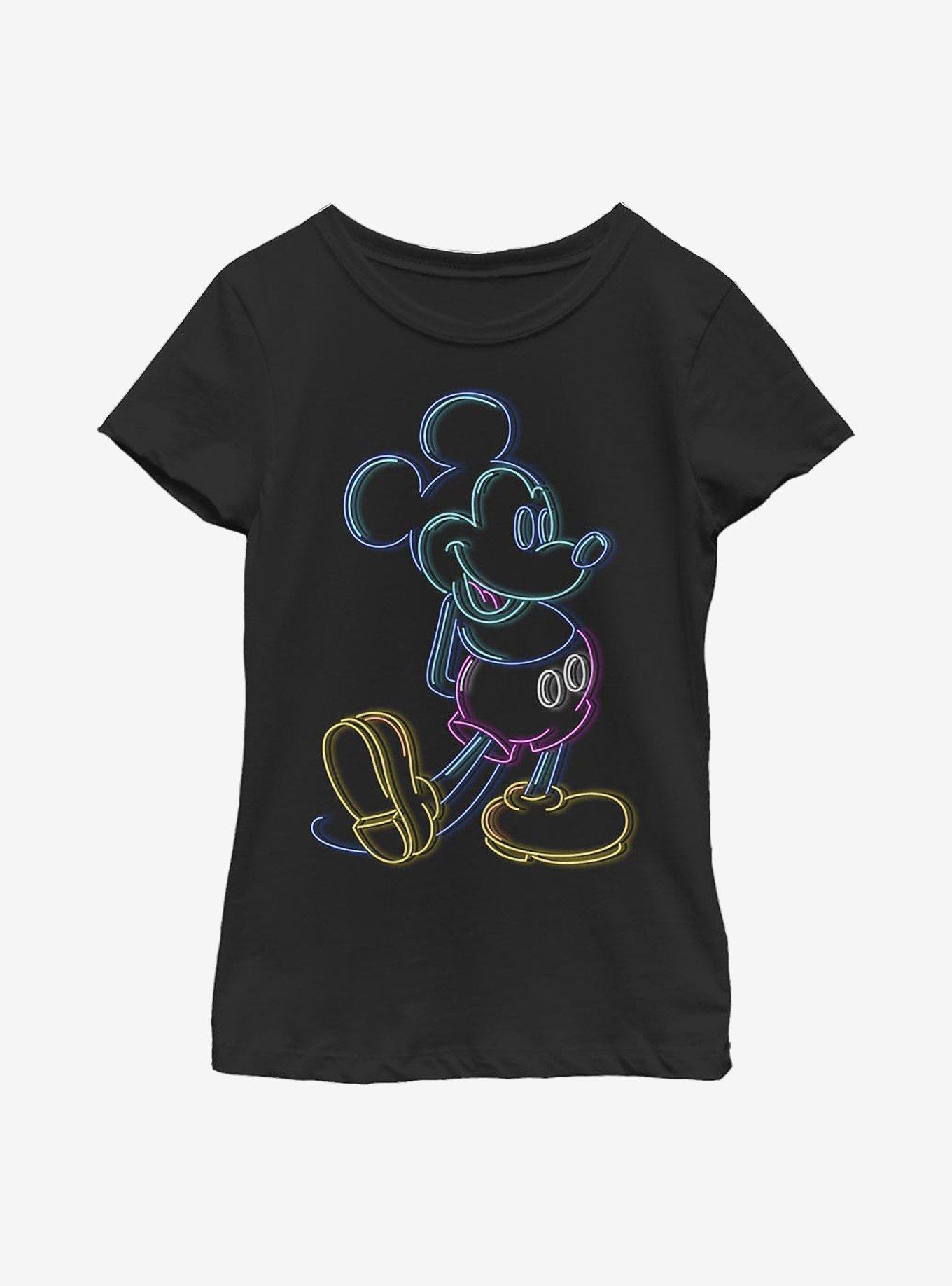 Disney Mickey Mouse Neon Mickey Youth Girls T-Shirt, , hi-res