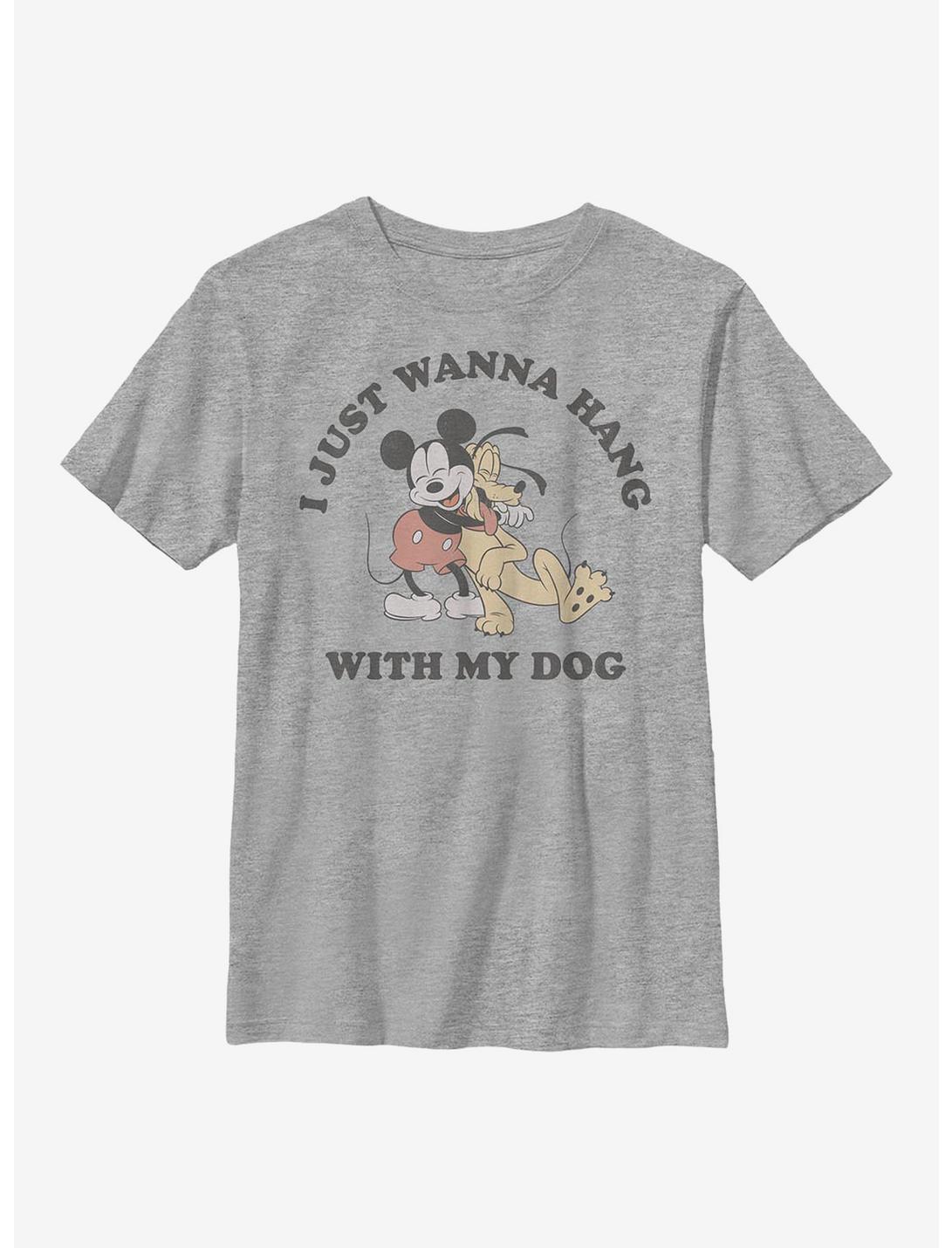 Disney Mickey Mouse Pluto Puppy Love Youth T-Shirt, ATH HTR, hi-res